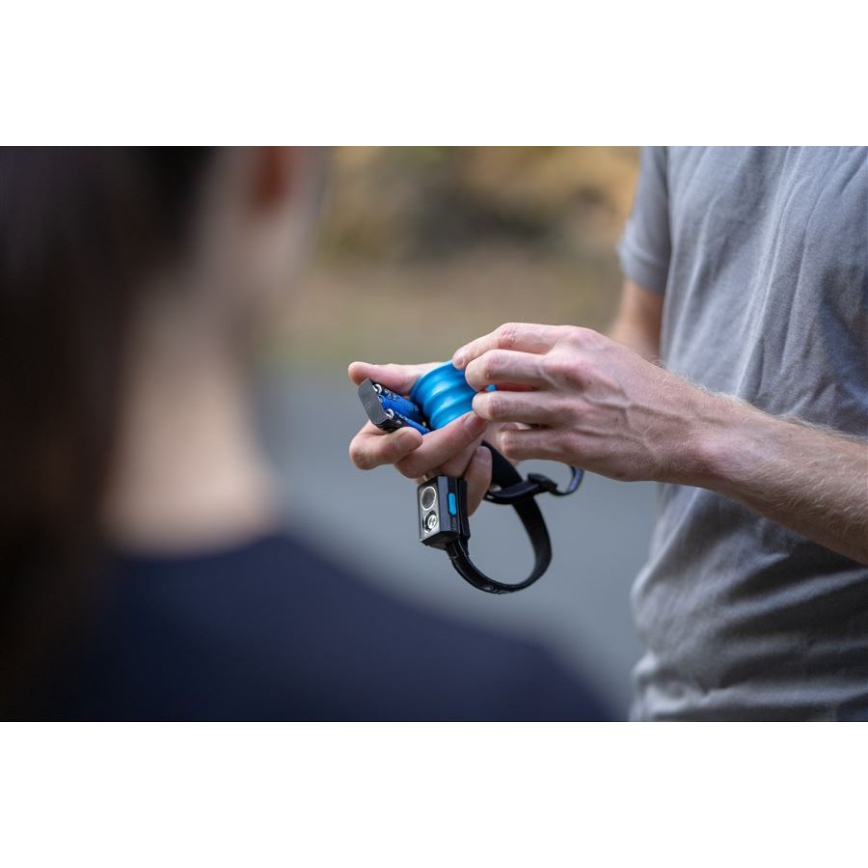 Ledlenser NEO3 - Lanterna de cabeça LED dimerizável LED/3xAAA IP54 400 lm 20 h azul