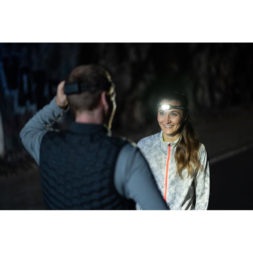 Ledlenser NEO5R - Lanterna frontal recarregável LED com regulação de intensidade, 1800 mAh, IP54, 600 lm, 35 h, preto/branco