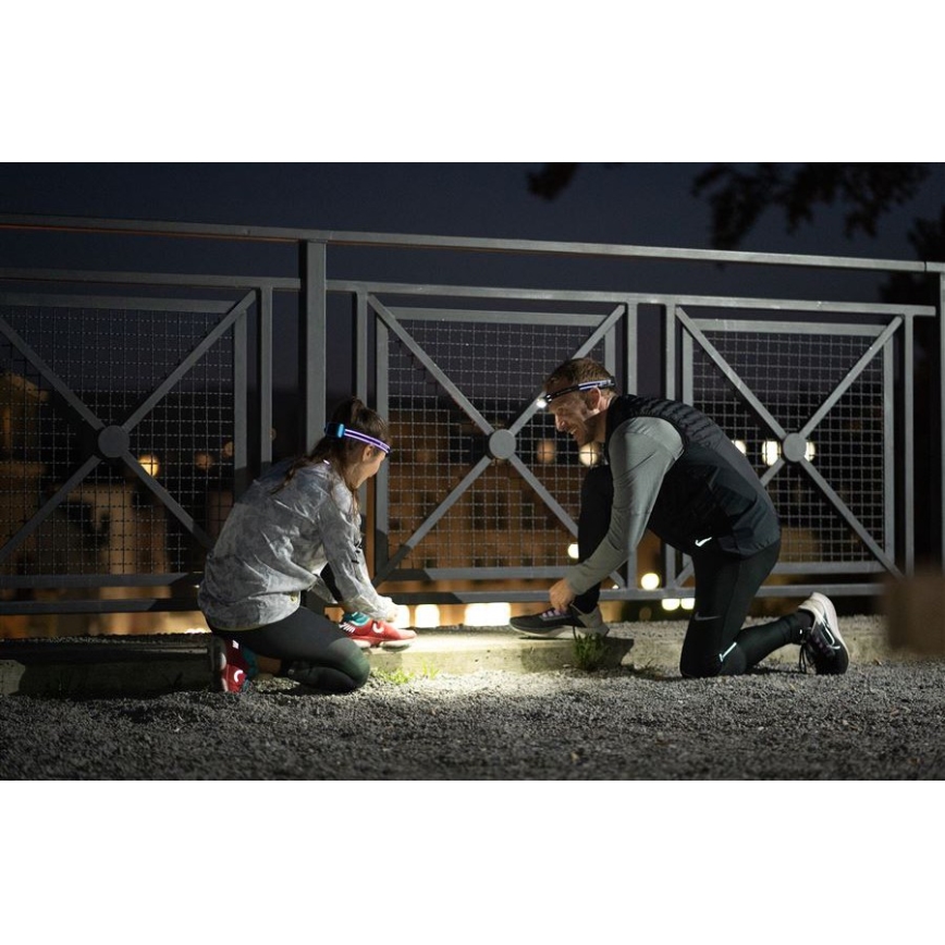 Ledlenser NEO5R - Lanterna frontal recarregável LED com regulação de intensidade, 1800 mAh, IP54, 600 lm, 35 h, preto/branco