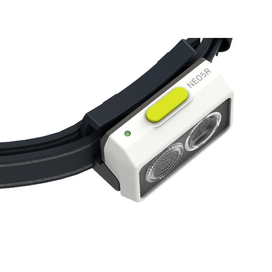 Ledlenser NEO5R - Lanterna frontal recarregável LED com regulação de intensidade, 1800 mAh, IP54, 600 lm, 35 h, preto/branco
