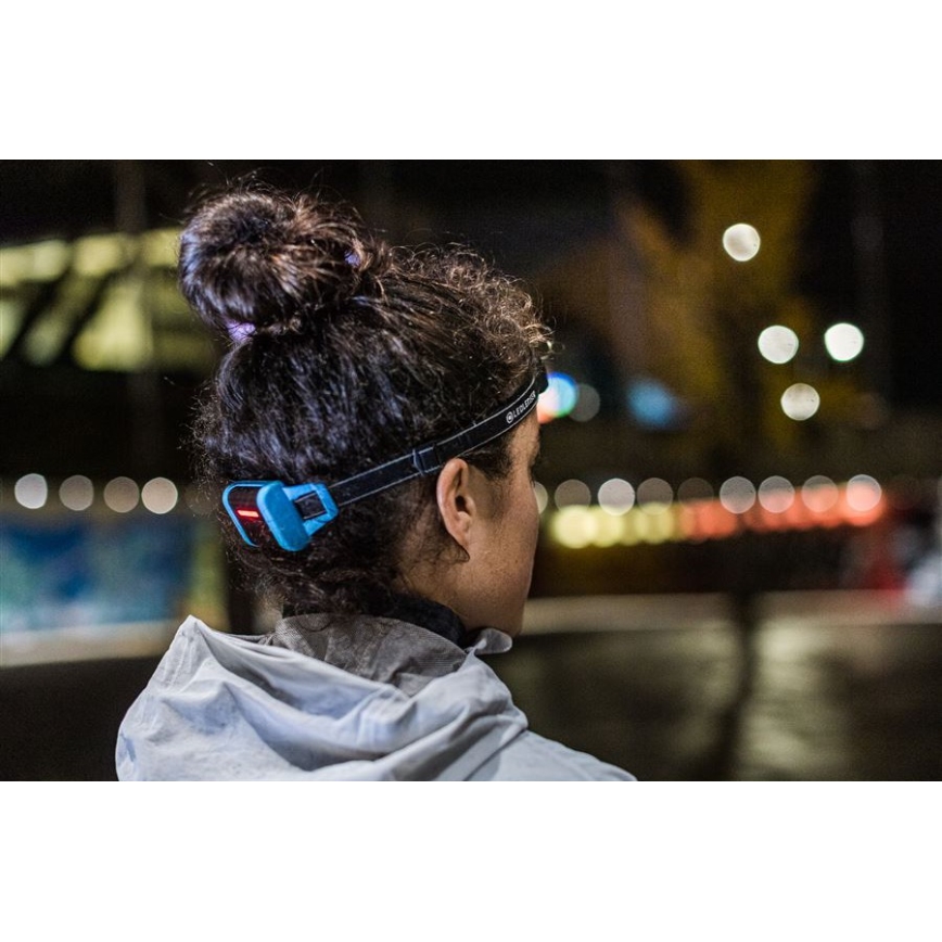 Ledlenser NEO5R - Lanterna frontal recarregável LED regulável, 1800 mAh, IP54, 600 lm, 35 h, azul