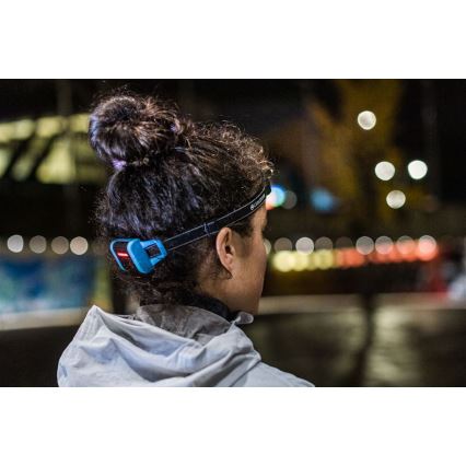 Ledlenser NEO5R - Lanterna frontal recarregável LED regulável, 1800 mAh, IP54, 600 lm, 35 h, azul