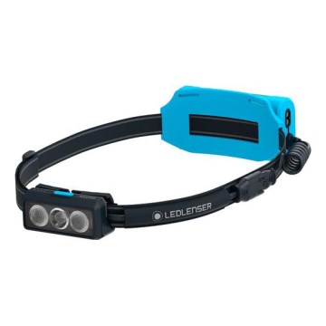 Ledlenser NEO9R - Lanterna frontal recarregável LED regulável LED/5000 mAh IP54 1200 lm 120h preta/azul