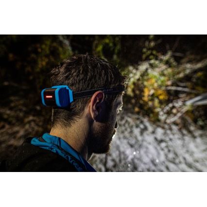 Ledlenser NEO9R - Lanterna frontal recarregável LED regulável LED/5000 mAh IP54 1200 lm 120h preta/azul