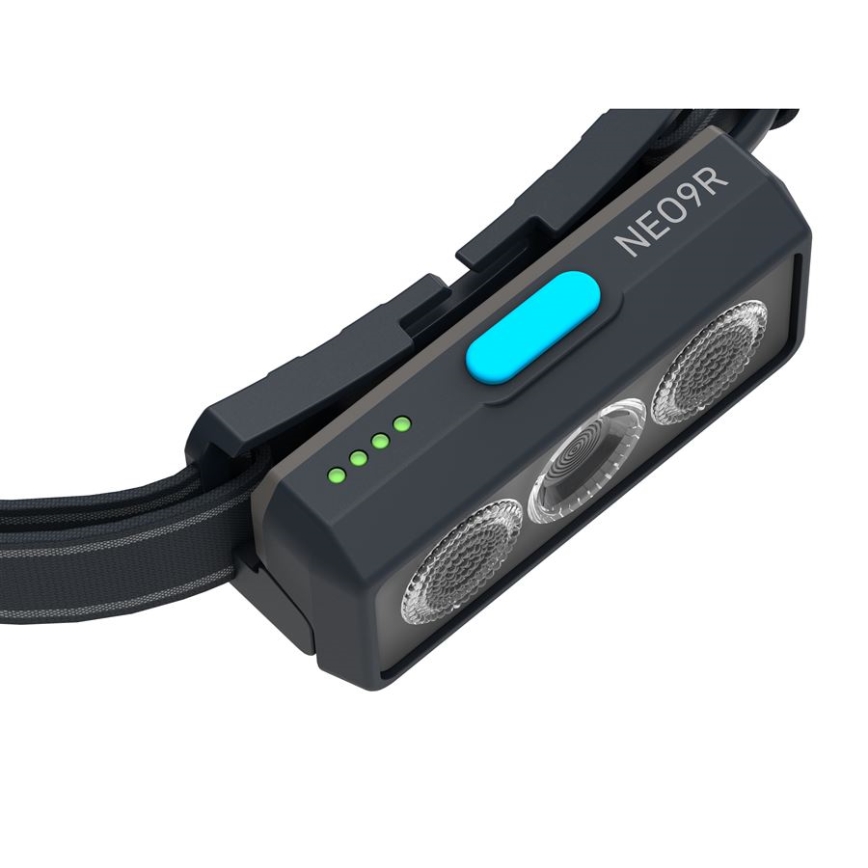Ledlenser NEO9R - Lanterna frontal recarregável LED regulável LED/5000 mAh IP54 1200 lm 120h preta/azul
