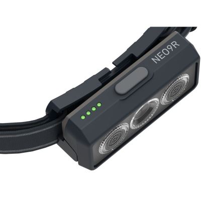 Ledlenser NEO9R - Lanterna frontal recarregável LED com dimmer/5000 mAh IP54 1200 lm 120 h preta/cinza