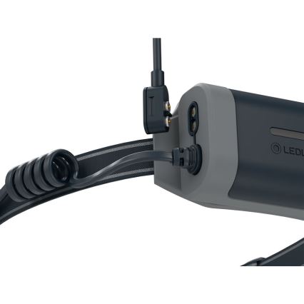 Ledlenser NEO9R - Lanterna frontal recarregável LED com dimmer/5000 mAh IP54 1200 lm 120 h preta/cinza