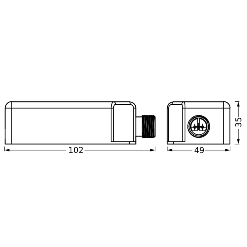 Ledvance - Adaptador exterior de corrente elétrica ENDURA 24W/12V IP67