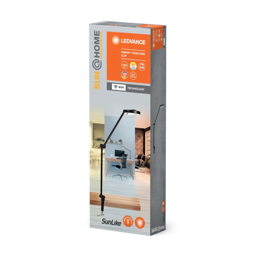 Ledvance - Candeeiro com clipe LED com regulação SUN@HOME LED/15W/230V 2200-5000K CRI 95 Wi-Fi