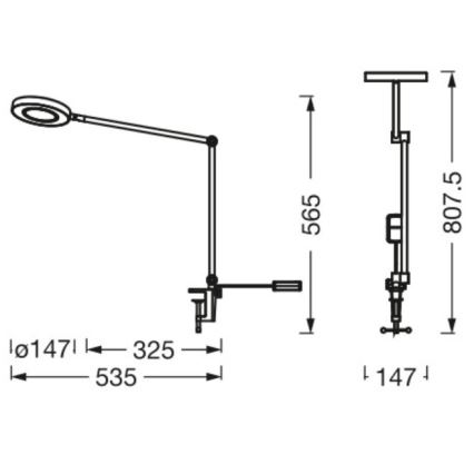 Ledvance - Candeeiro com clipe LED com regulação SUN@HOME LED/15W/230V 2200-5000K CRI 95 Wi-Fi