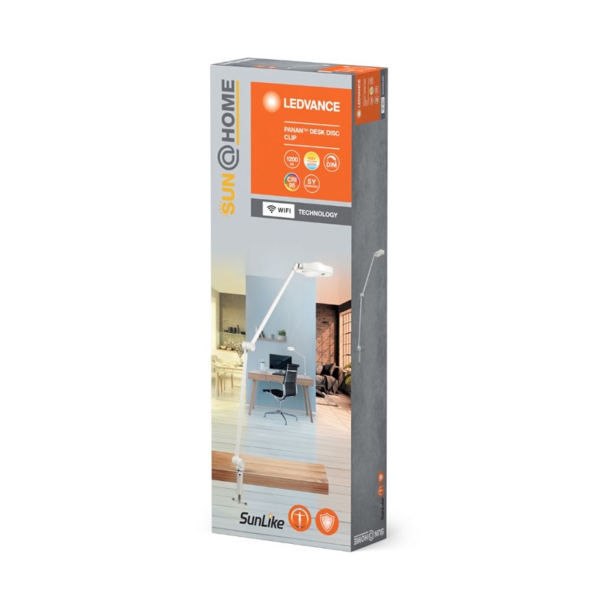 Ledvance - Candeeiro com clipe LED com regulação SUN@HOME LED/15W/230V 2200-5000K CRI 95 Wi-Fi