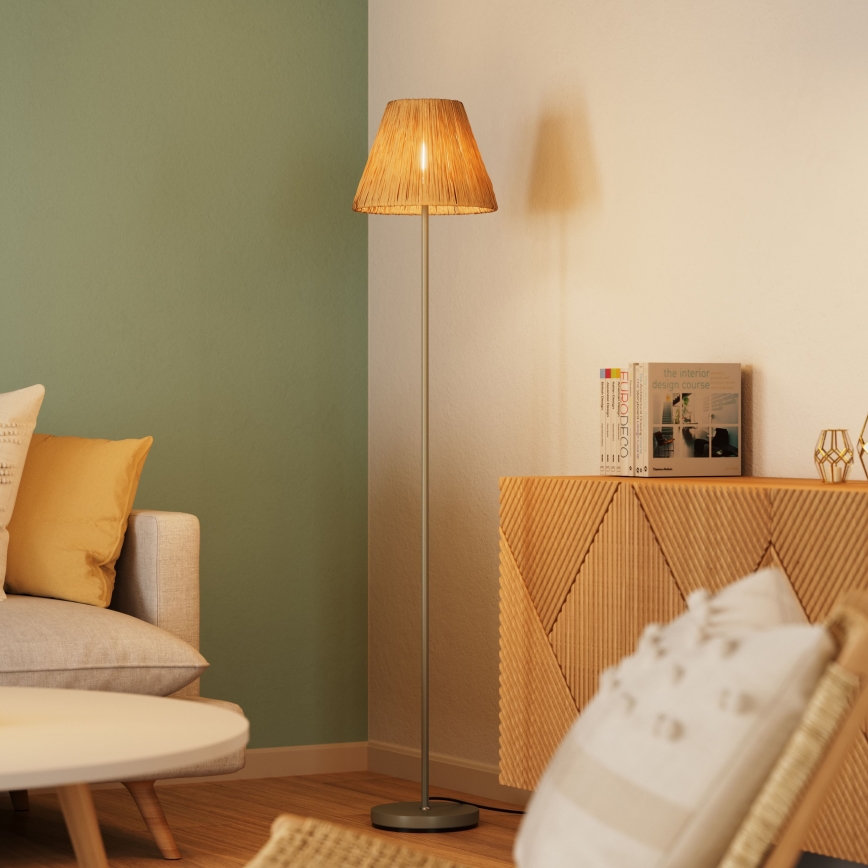 Ledvance - Candeeiro de chão DECOR RAFFIA 1xE27/15W/230V bastão de ráfia