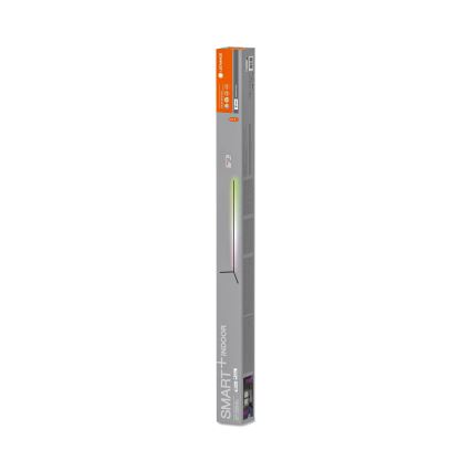 Ledvance - Candeeiro de chão LED RGBW com regulação SMART+ FLOOR LED/20W/230V 2700-6500K Wi-Fi preto + controlo remoto