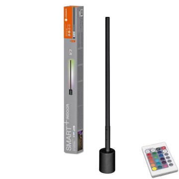 Ledvance - Candeeiro de chão LED RGBW com regulação SMART+ FLOOR LED/8W/230V 2700-6500K Wi-Fi preto + controlo remoto