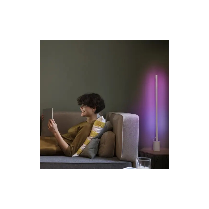 Ledvance - Candeeiro de chão LED RGBW com regulação SMART+ FLOOR LED/8W/230V 2700-6500 Wi-Fi branco + controlo remoto