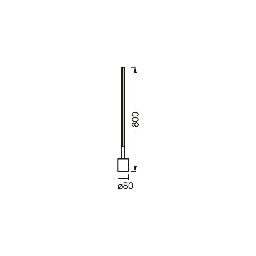 Ledvance - Candeeiro de chão LED RGBW com regulação SMART+ FLOOR LED/8W/230V 2700-6500K Wi-Fi preto + controlo remoto
