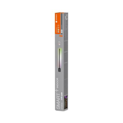 Ledvance - Candeeiro de chão LED RGBW com regulação SMART+ FLOOR LED/8W/230V 2700-6500K Wi-Fi preto + controlo remoto