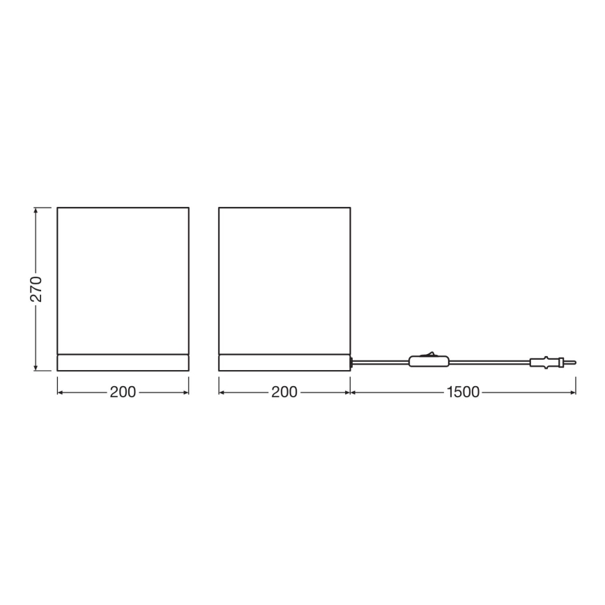 Ledvance - Candeeiro de mesa DECOR CARDBOARD 1xE27/15W/230V 20x20 cm