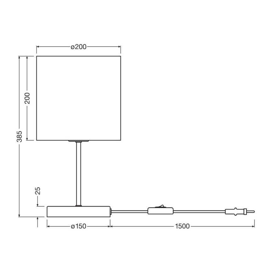 Ledvance - Candeeiro de mesa DECOR CARDBOARD 1xE27/15W/230V diâmetro 20 cm