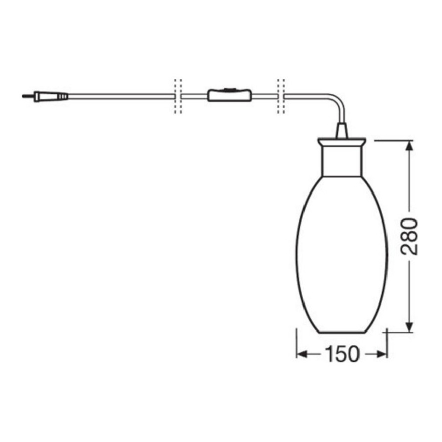 Ledvance - Candeeiro de mesa GRAPE 1xE27/40W/230V laranja