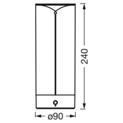 Ledvance - Candeeiro de mesa táctil LED com regulação DECOR FILAMENT LED/1,2W/5V 1000 mAh