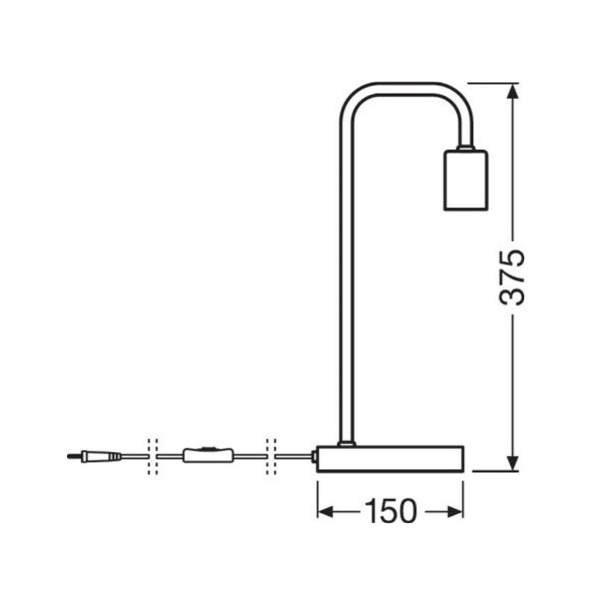 Ledvance - Candeeiro de mesa PIPE 1xE27/40W/230V