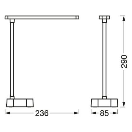 Ledvance - Candeeiro de mesa táctil LED com regulação PANAN LED/5,2W/5V 1200mAh