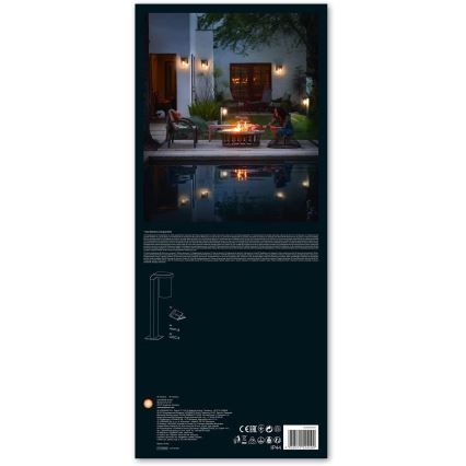 Ledvance - Candeeiro exterior CASCADE 1xE27/25W/230V IP44 50 cm