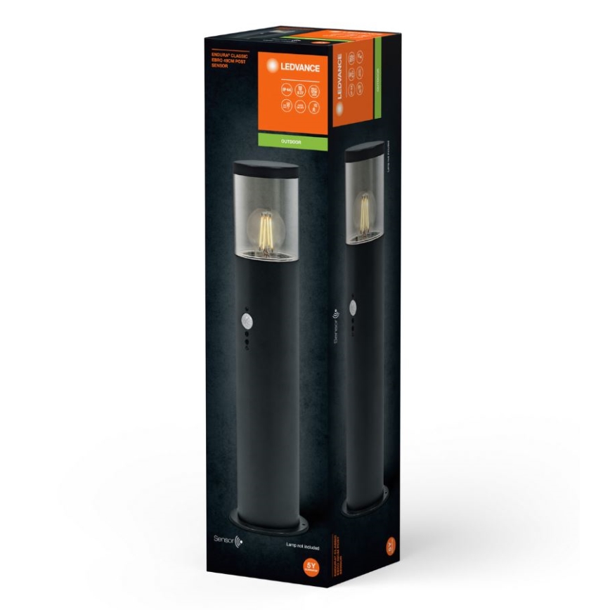 Ledvance - Candeeiro exterior com sensor EBRO 1xE27/20W/230V IP44