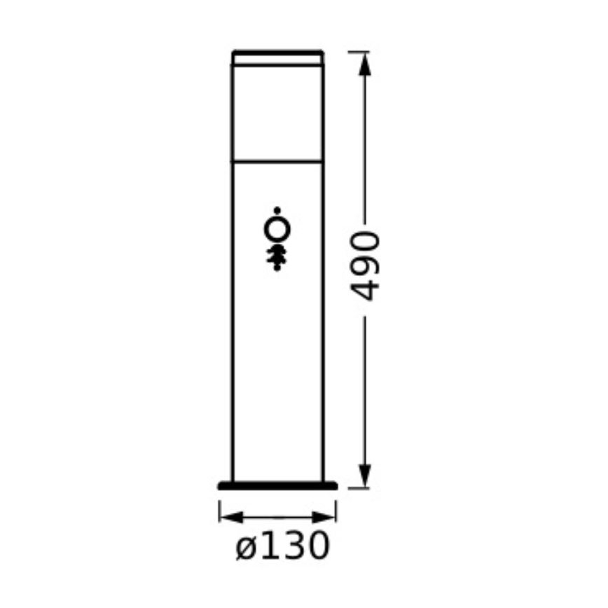 Ledvance - Candeeiro exterior com sensor EBRO 1xE27/20W/230V IP44