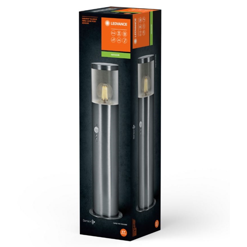Ledvance - Candeeiro exterior com sensor EBRO 1xE27/20W/230V IP44