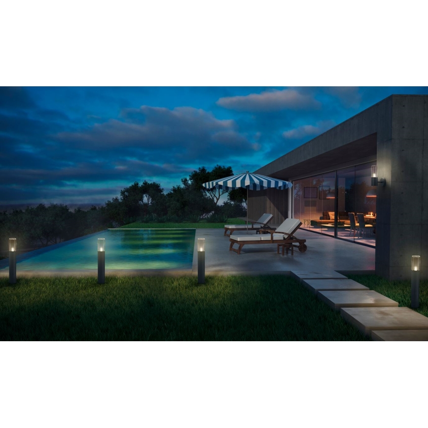 Ledvance - Candeeiro exterior com sensor FIGO CYLINDER 1xE27/20W/230V IP44