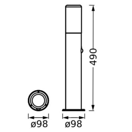 Ledvance - Candeeiro exterior com sensor FIGO CYLINDER 1xE27/20W/230V IP44