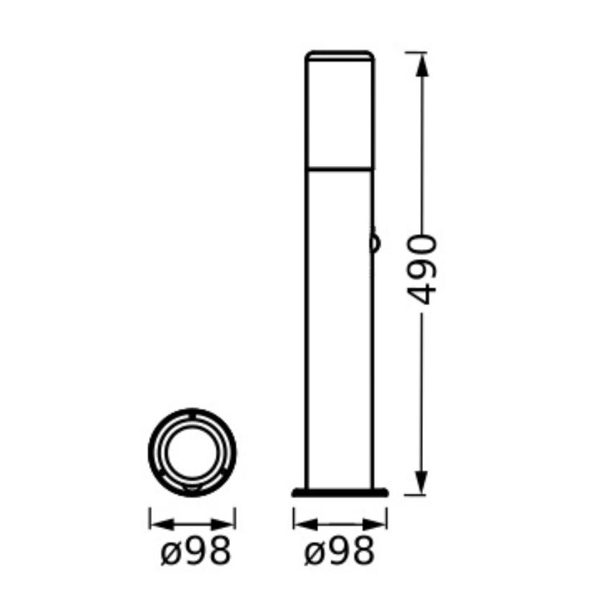 Ledvance - Candeeiro exterior com sensor FIGO CYLINDER 1xE27/20W/230V IP44