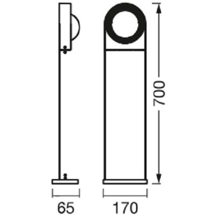 Ledvance - Candeeiro exterior LED com regulação SWING LED/6,7W/230V IP44 Wi-Fi