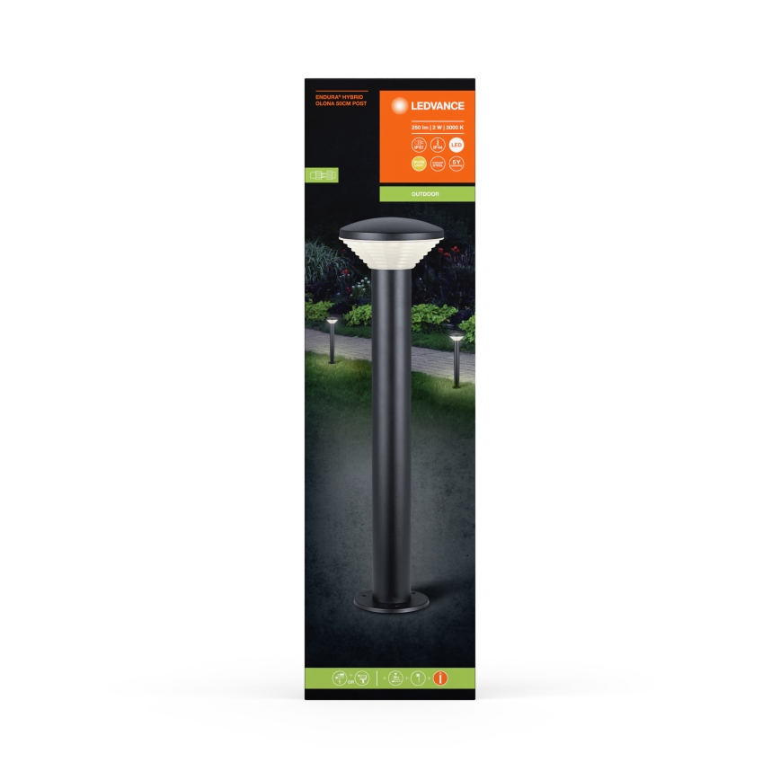 Ledvance - Candeeiro exterior LED ENDURA HYBRID OLONA LED/2W/12V IP44