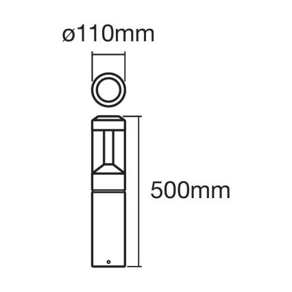 Ledvance - Candeeiro exterior LED RGBW com regulação SMART+ MODERN LED/12W/230V IP44 BT