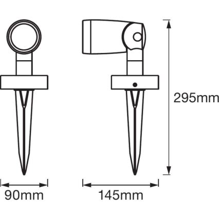 Ledvance - Conjunto de expansão de candeeiro exterior LED RGBW SMART+ SPOT LED/4,5W/230V IP65 Wi-Fi