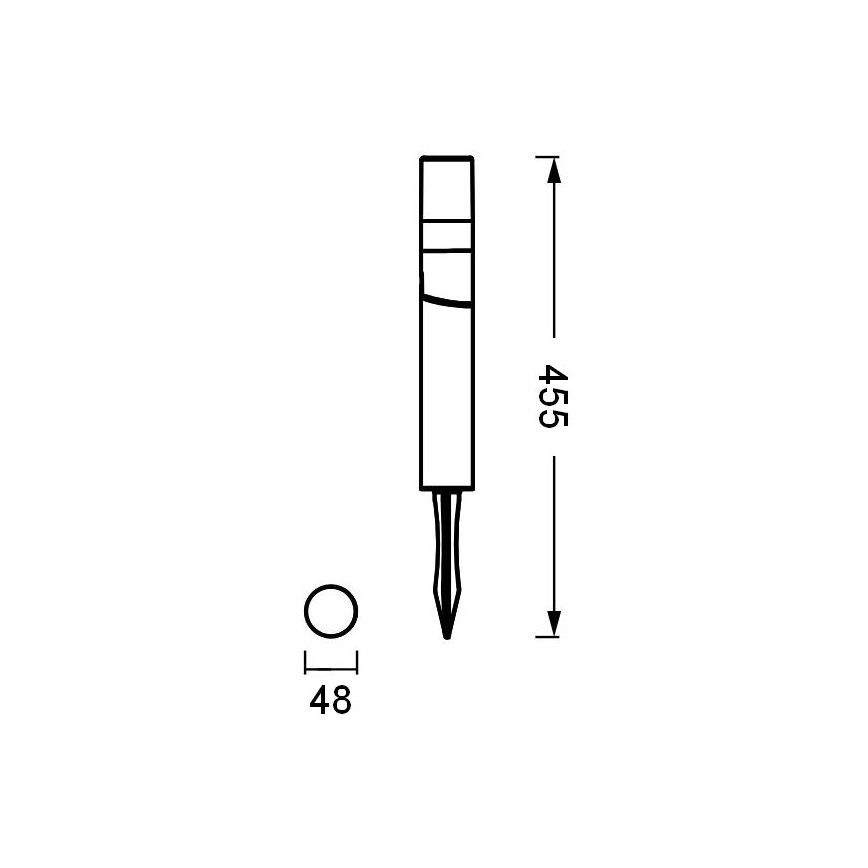 Ledvance - Candeeiro exterior LED ENDURA HYBRID ROTA SPIKE LED/1W/12V IP44