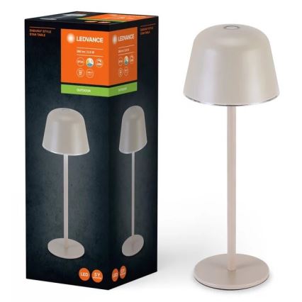 Ledvance - Candeeiro LED recarregável de exterior regulável TABLE LED/2,5W/5V IP54 bege