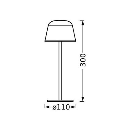 Ledvance - Candeeiro LED recarregável de exterior regulável TABLE LED/2,5W/5V IP54 bege
