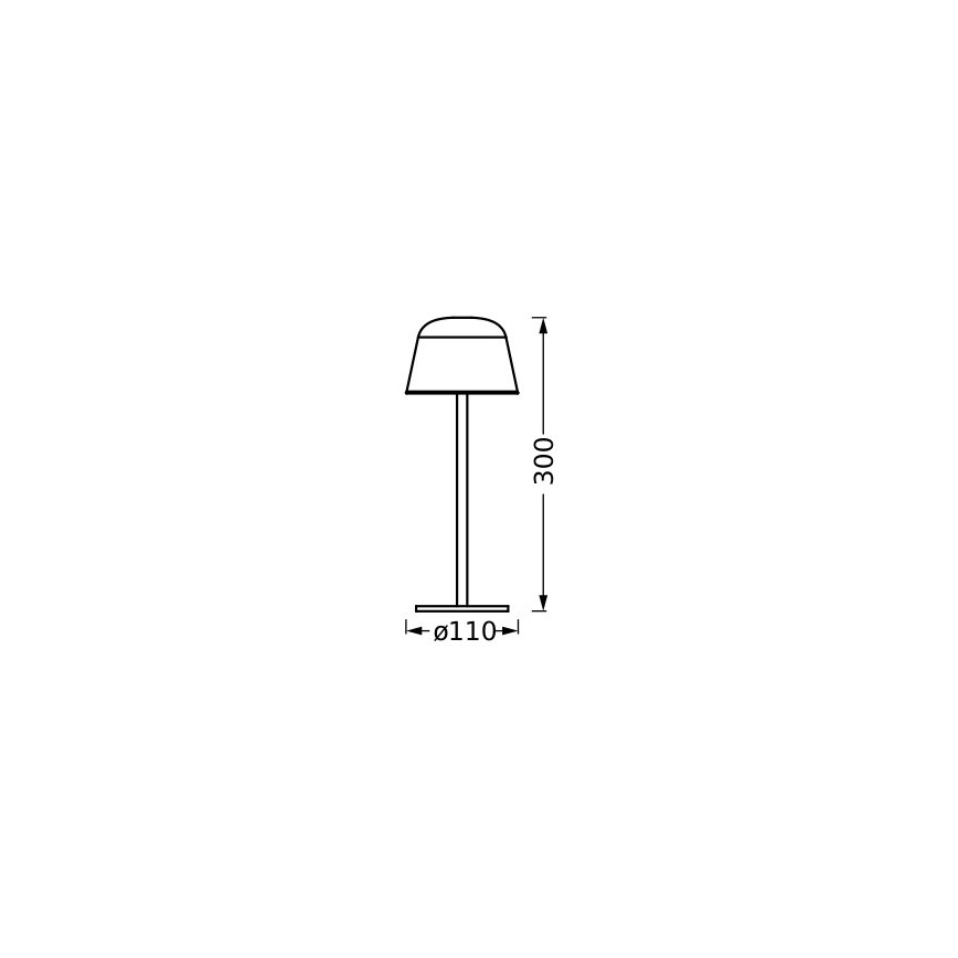 Ledvance - Candeeiro LED recarregável de exterior regulável TABLE LED/2,5W/5V IP54 bege