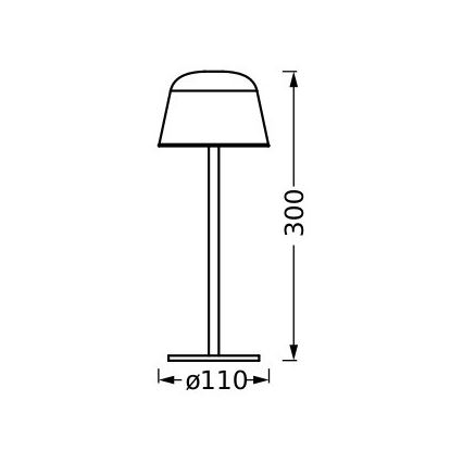 Ledvance - Candeeiro LED recarregável de exterior regulável TABLE LED/2,5W/5V IP54 vermelho