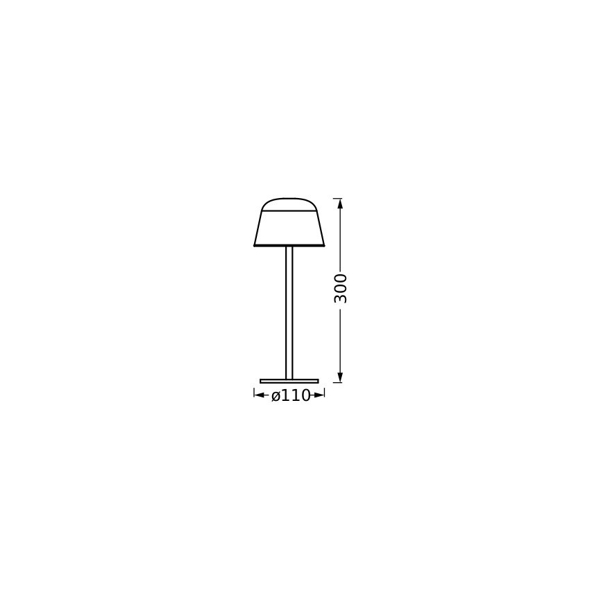 Ledvance - Candeeiro LED recarregável de exterior regulável TABLE LED/2,5W/5V IP54 vermelho