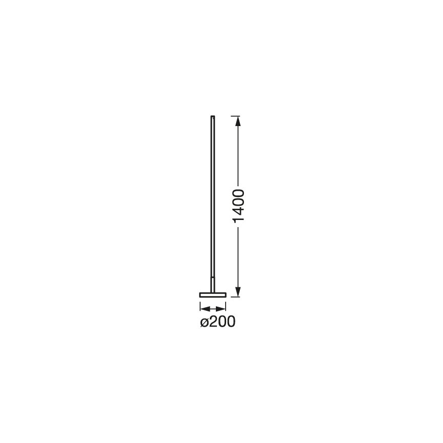 Ledvance - Candeeiro de chão LED RGBW com regulação SMART+ FLOOR LED/14W/230V 2700-6500K Wi-Fi preto + controlo remoto