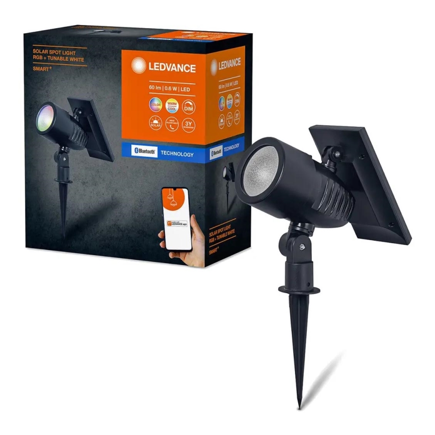 Ledvance - Candeeiro solar LED RGBW com regulação SMART+ SOLAR LED/0,6W/3,7V 2000 mAh 3000-6500K IP44