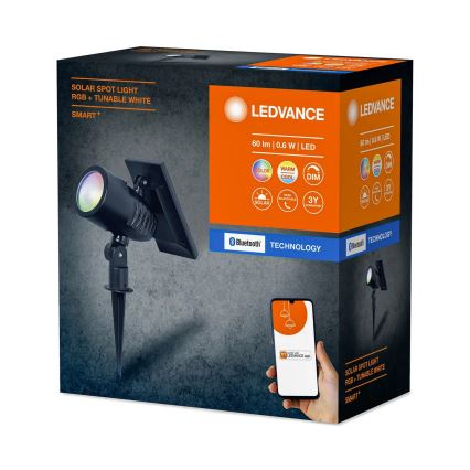 Ledvance - Candeeiro solar LED RGBW com regulação SMART+ SOLAR LED/0,6W/3,7V 2000 mAh 3000-6500K IP44