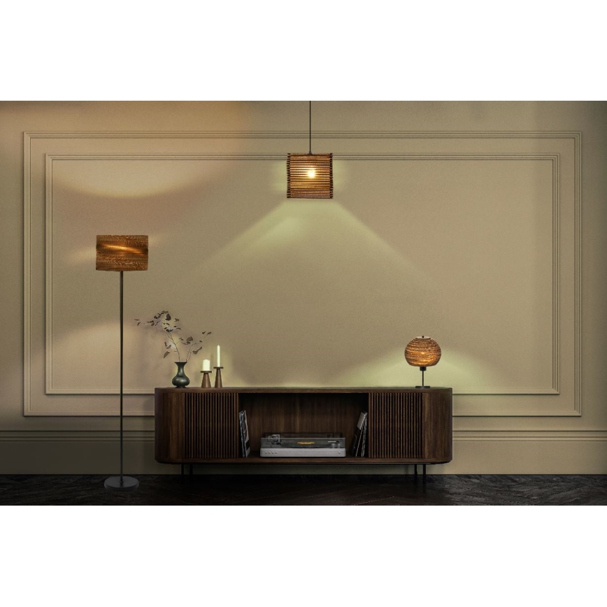 Ledvance - Candeeiro suspenso DECOR CARDBOARD 1xE27/15W/230V 25x25 cm