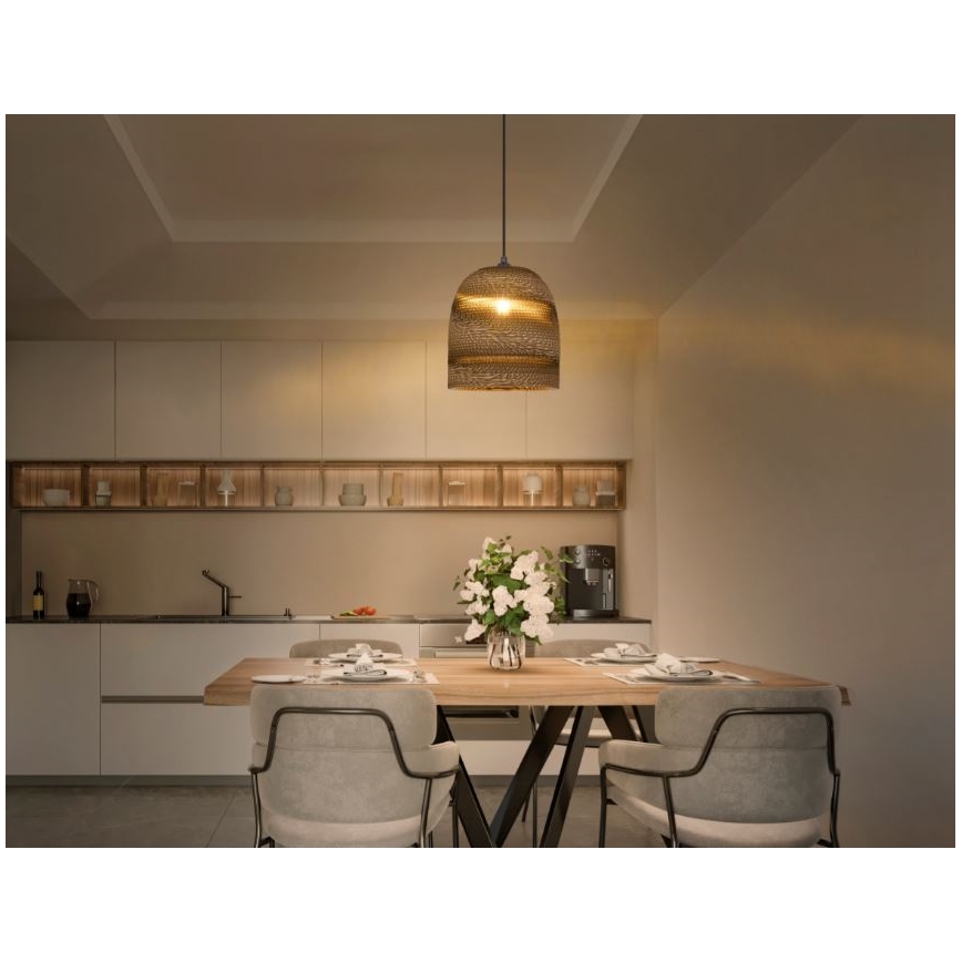 Ledvance - Candeeiro suspenso DECOR CARDBOARD 1xE27/15W/230V diâmetro 25 cm