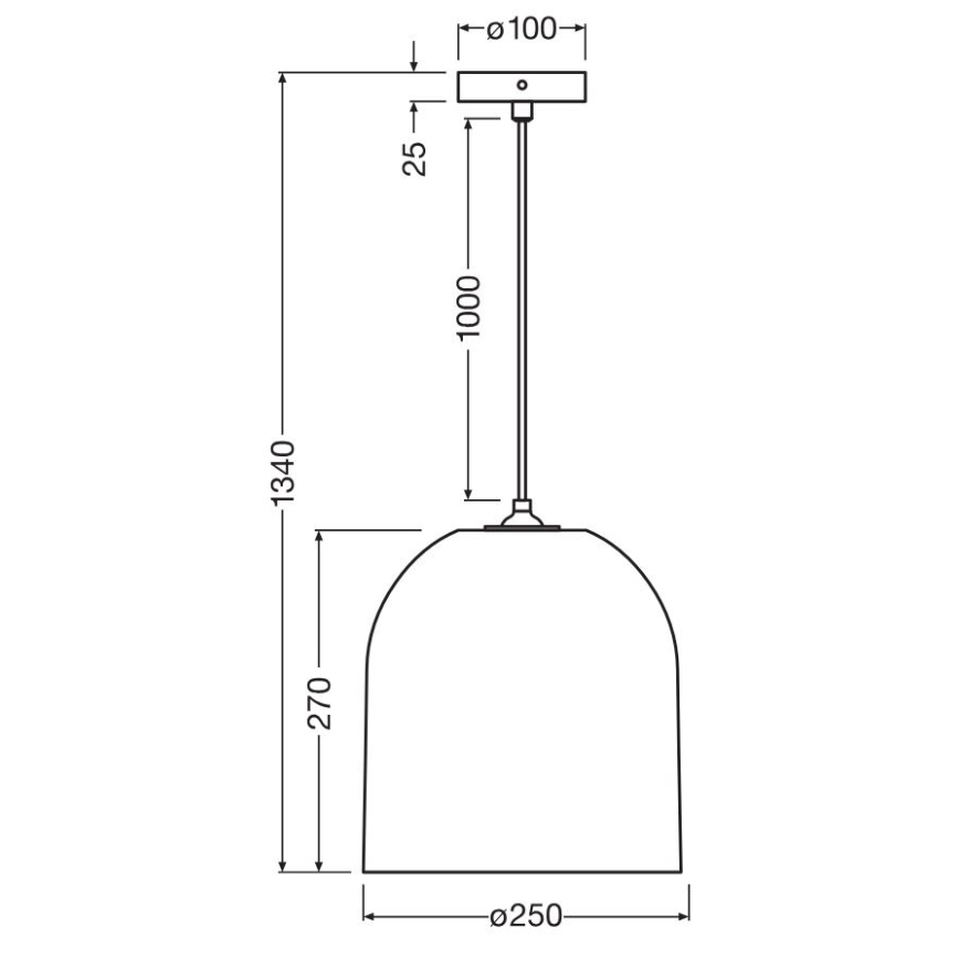 Ledvance - Candeeiro suspenso DECOR CARDBOARD 1xE27/15W/230V diâmetro 25 cm